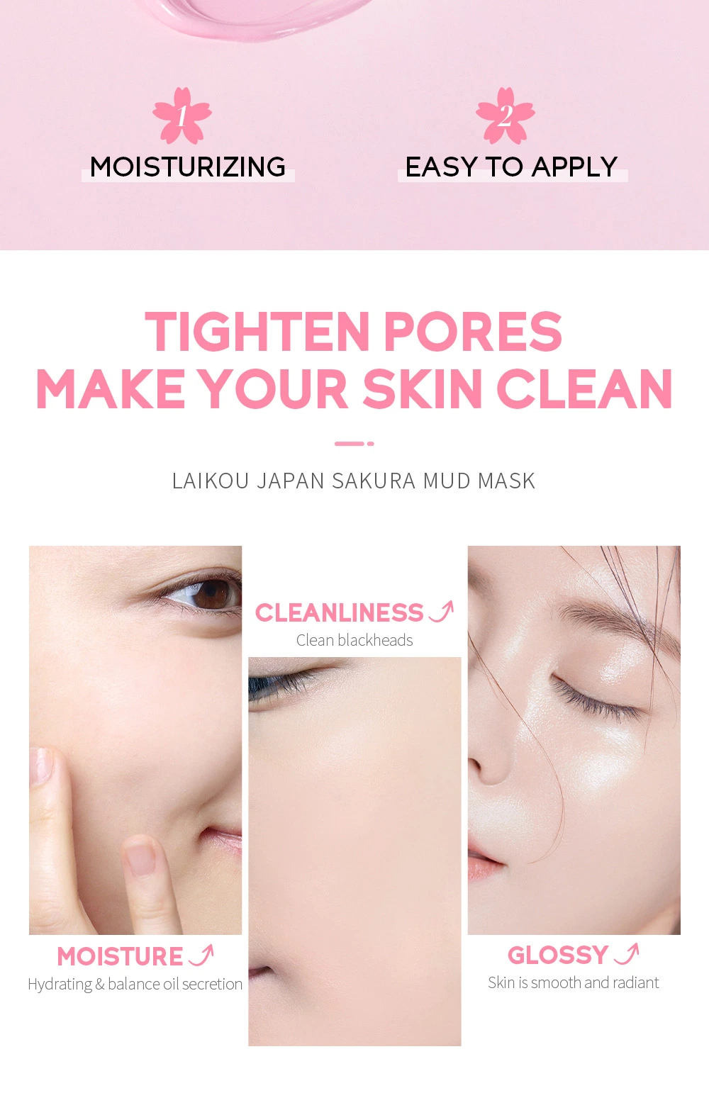 Daily Personal Using Sakura Repairing and Deep Cleansing Moisturizing Facial Cleanser Skin Care